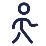 Walking Round SVG Icon